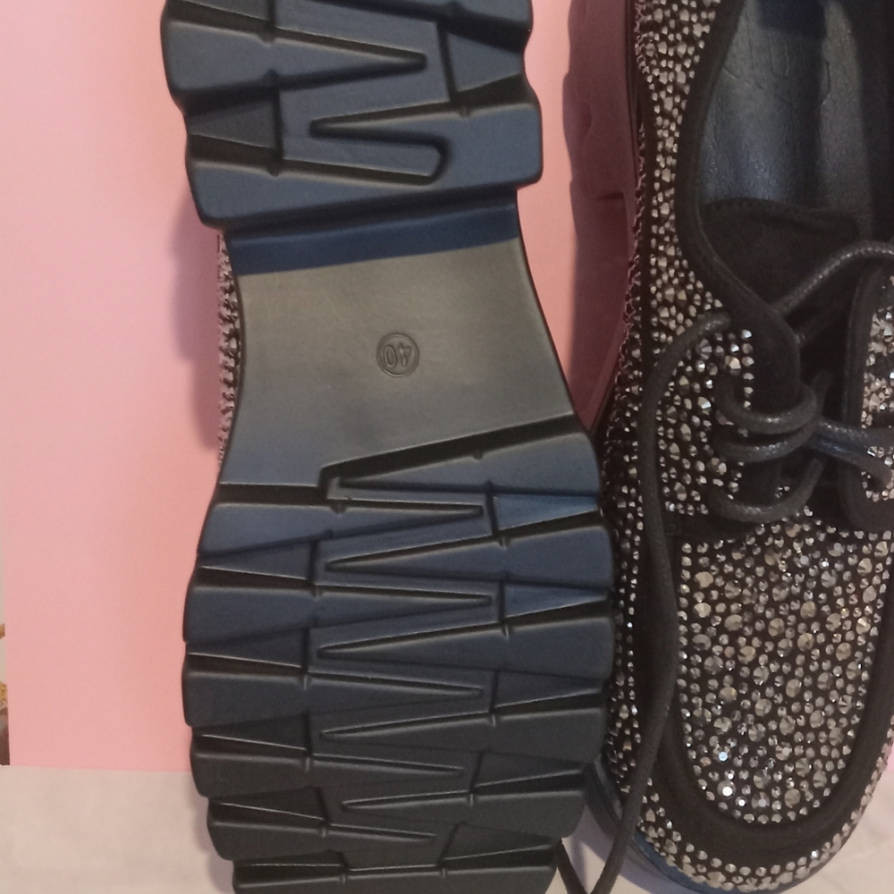 Chunky Platform Rhinestone Oxford Shoes ✨ - Picture 5 of 5